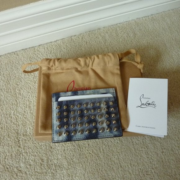 CHRISTIAN LOUBOUTIN 'Kios' Empire Spiked Card Case - Picture 4 of 12